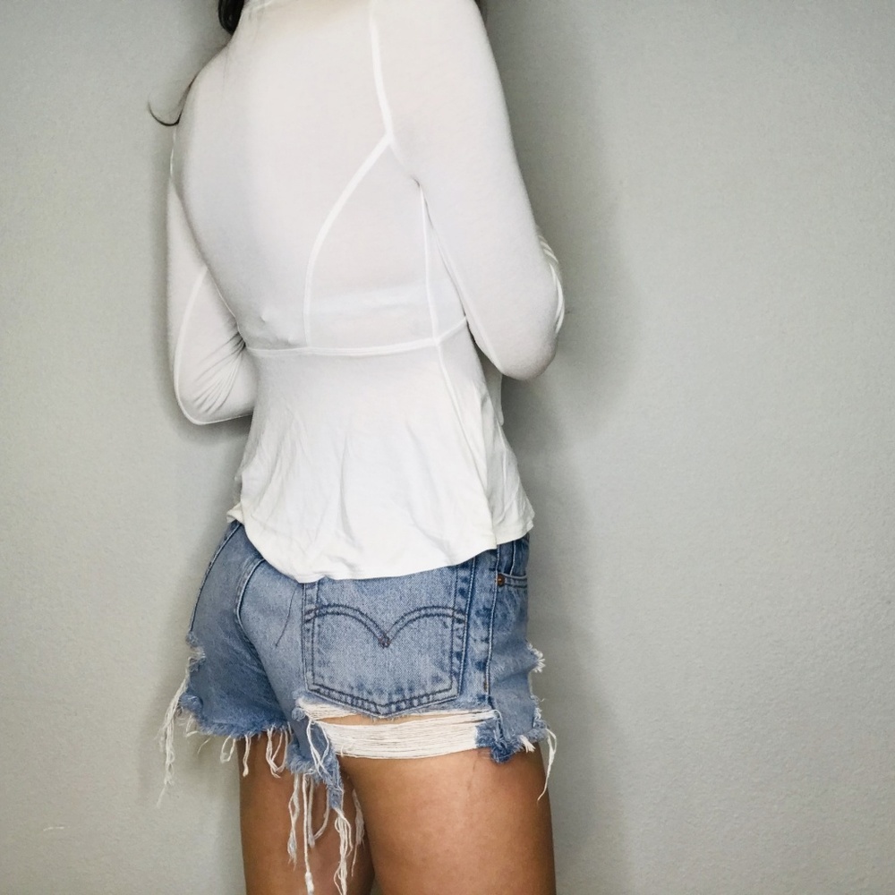 NWT Free People white tie front blouse - Picture 3 of 7